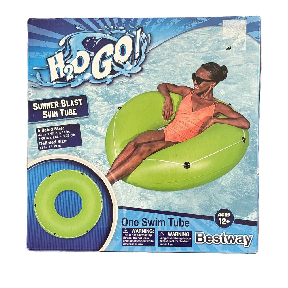 Bestway H2O GO! Summer Blast Swim Tube – Green – 42" Inflatable – NWT